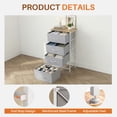 thumbnail image 3 of CONCETTA 4-Drawer Fabric Dresser Storage Chest for Bedroom, Closet, Storage Furniture for Adults, Light Gray, 3 of 8