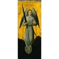 thumbnail image 3 of Hans Memling 12x24 Black Modern Framed Museum Art Print Titled - Angel with a Sword (1479 - 1480), 3 of 5