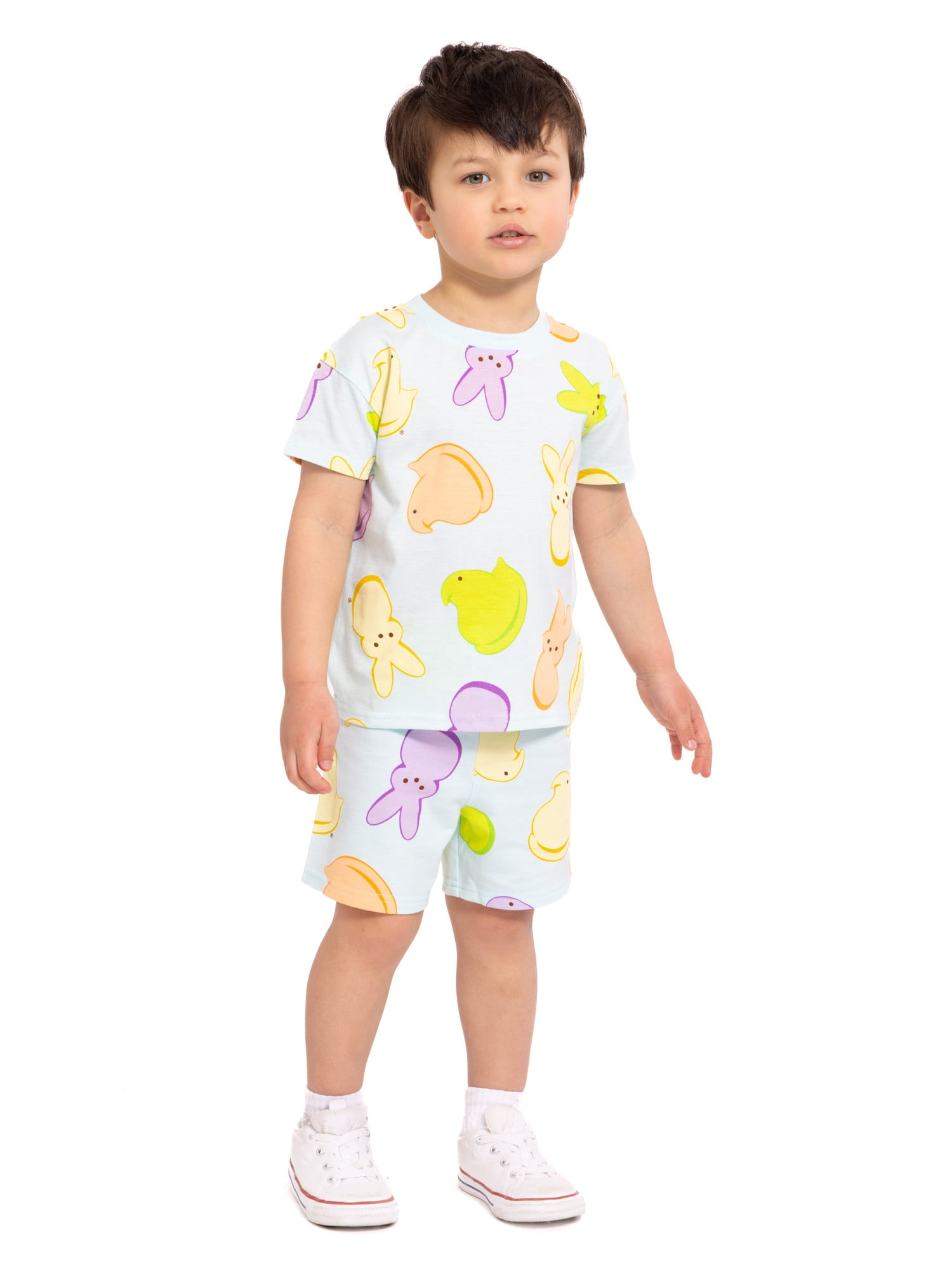 Peeps Toddler Easter Graphic Tee and Shorts Set, 2-Piece, Sizes 12M-5T