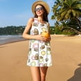 thumbnail image 3 of Bingfone Robe Sans Manches à Imprimé Paresseux pour Femmes, Coupe Ample Robe d'Été Décontractée, Confortable et Légère pour un Usage Quotidien, 3 of 7
