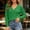 Green, variant on Women's V Neck Long Sleeve Blouse Lace Embroidery Cutout Casual Shirt with Button Cuffs Lightweight Loose Fit Tops for Ladies Summer Daily Wear White