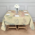 thumbnail image 6 of 60x60in(152x152cm) Square Tablecloth, Waterproof Polyester Table Cover, Wrinkle Resistant & Washable Fabric for Dining, Kitchen, Picnic, Floral Flowers Print, 6 of 6