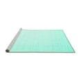 thumbnail image 2 of Ahgly Company Machine Washable Indoor Round Solid Turquoise Blue Modern Area Rugs, 7' Round, 2 of 4