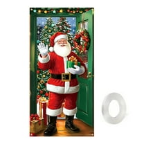 PuSpu Christmas Door Cover Decoration Christmas Door Cover Door Hanging Party Decoration Door Cover Tapestry Christmas Tree Ornaments