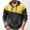 Yellow, variant on Men's Contrast Color Hooded Sweater, Vintage Horn Toggle Button Pullover Knit Jumper, Loose Fit Stitch Detail Casual Patchwork Hoodie for Fall Winter Daily Wear