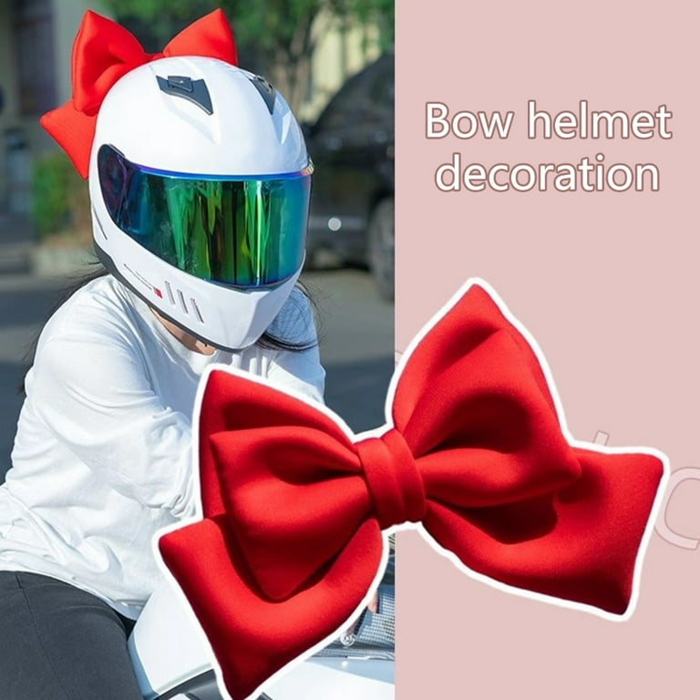 decorating motorcycle helmets ROZYARD Motorcycle Helmets Bowknot Decoration Adhesive Large Bowknot  Ornament Motorbike Helmets Decor Fashion Helmets Patches
