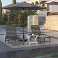 thumbnail image 5 of Flash Furniture Monterey Set of 2 Adjustable Adirondack Loungers with Cup Holders- All-Weather Indoor/Outdoor HDPE Lounge Chairs in Gray, 5 of 13