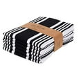 thumbnail image 3 of Urban Villa Kitchen Towels 100% Cotton Pack of 6, Highly Absorbent Quick Drying Super Soft Premium Dish Towels for Kitchen with Hanging Loop Hand & Tea Towels - 20x30 Inch, (Black & White, Striped), 3 of 8