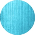thumbnail image 1 of Ahgly Company Indoor Round Abstract Light Blue Contemporary Area Rugs, 3' Round, 1 of 4