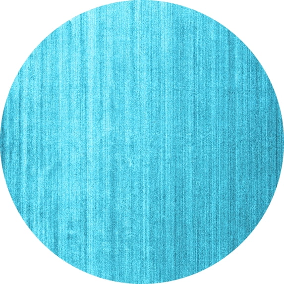 Ahgly Company Indoor Round Abstract Light Blue Contemporary Area Rugs, 3' Round