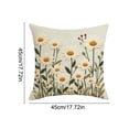 thumbnail image 3 of Spring Pillow Covers Decorations, 8.86×8.86×0.39 in Flower Leaves Soft Throw Pillow Cases for Chair Sofa Bedroom Living Room Home Decor(2d print), 3 of 6