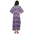 thumbnail image 3 of Moomaya Womens Printed Kimono Sleeve Button Down Cotton Maternity Long Kaftan, 3 of 5
