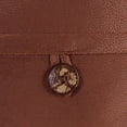 thumbnail image 3 of Jordan Manufacturing 20" x 20" Cinnamon Solid Square Reversible Decorative Throw Pillow with Front Button, 3 of 5