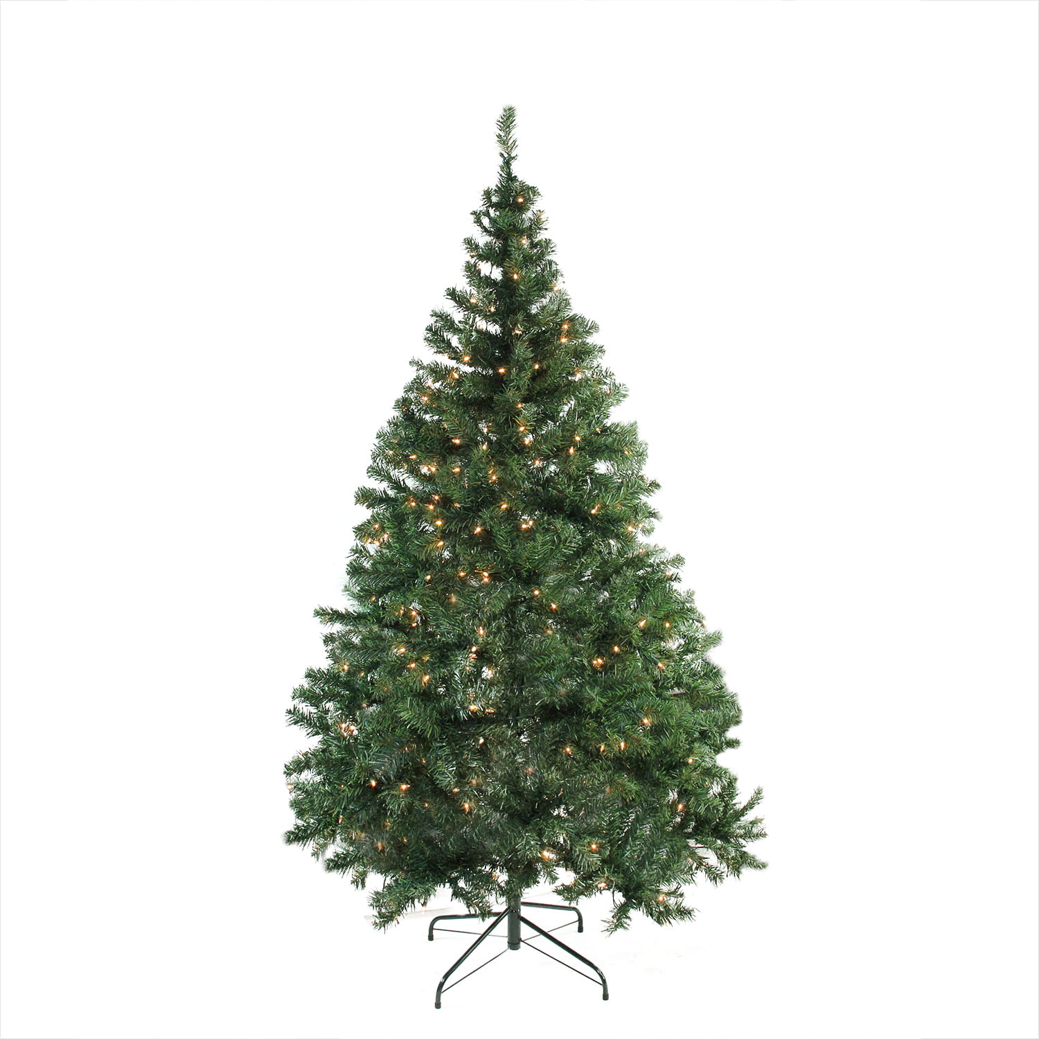 Prelit Christmas Tree Clear Lights 3 Piece easy Assembly McLeland Design 7ft 