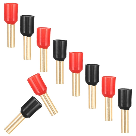 Worgeous 10pcs Copper Speaker Wire Connectors Terminal Car Audio Accessories Quick Installation Copper Tube Terminal Electronics Cable Connectors