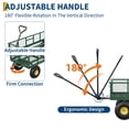 thumbnail image 6 of 900 lbs Steel Garden Dump Cart with Removable Sides, Convert to Flatbed, Heavy Duty Yard Cart with 180°Rotating Handle & 10" All Terrain Wheels, Utility Dump Wagon for Lawn Farm Backyard, 6 of 8