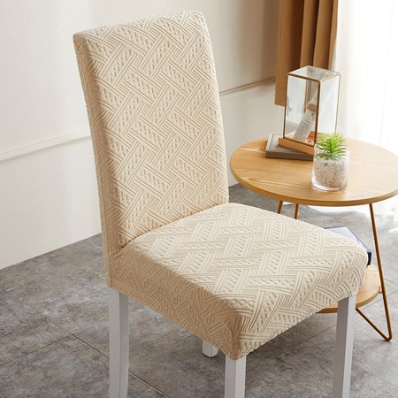 Dining Slipcover,High Stretch Removable Washable Seat Cover for Home Wedding Ceremony - Champagne