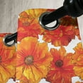 thumbnail image 4 of Ambesonne Poppy Flower Grommet Curtain, Hand Paint Blossoms, 50" x 63", Orange and Vermilion, 4 of 6