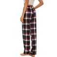 thumbnail image 3 of iniber Womens Pajama Pants with Pockets, Soft Drawstring Lounge Pants Pjs Sleep Bottoms(Plaid 03, Large), 3 of 6