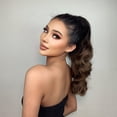 thumbnail image 2 of Wavy Ponytail Extension Black Brown Claw Clip Ponytail Extension Synthetic Hair Extensions, 2 of 5