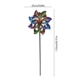 thumbnail image 3 of Yhmxh Estaca de jardín con molinillo de viento metálico, molino de viento cinético giratorio de 101 cm, molino de viento para exteriores resistente a la intemperie con molinillos de viento metálico, 3 of 5