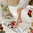 thumbnail image 5 of Christmas Rug Winter Santa Claus Floor Mat 40x60cm for Bedroom Kitchen Bathroom Entryway Rugs Low Pile for Entrance Festive Home Decor (D), 5 of 6