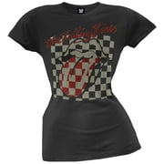 Rolling Stones Women's Juniors Checkers Short Sleeve T Shirt