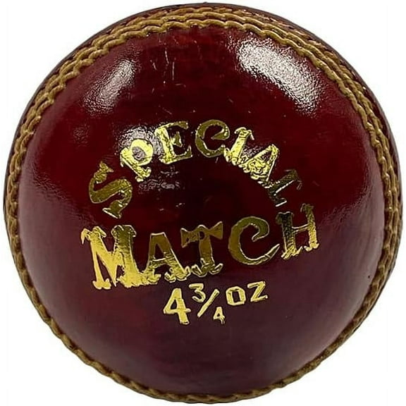 Amber Sporting Goods Leather Cricket Ball Professional-Grade, Durable, Ideal for High-Scoring Matches