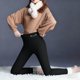 thumbnail image 5 of Leggings de lana de cordero gruesa para mujer, pantalones largos con estampado pequeño y forro polar añadido, pantalones de poliéster para mujer, 5 of 9