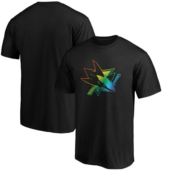 Men's Black San Jose Sharks Team Pride Logo T-Shirt