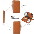 thumbnail image 4 of Cartera con tarjetero RFID para pasaporte, bolsa de almacenamiento de billetes, identificación, con cremallera, billetera larga, bolsa multifuncional para pasaporte de viaje, 4 of 5