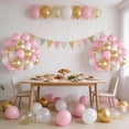 thumbnail image 4 of 30Pcs 12 Inch Pastel Pink Pearl White Metallic Gold Balloons, Light Pink Gold Balloons Set for Birthday Party Decorations, 4 of 7