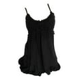 thumbnail image 3 of Women Lace Crochet Stitching Crew Neck Sleeveless Mini Dress, 3 of 3