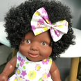 thumbnail image 3 of Muñeca Recién Nacida de Silicona con cabellero N.  degree 5 de Muñeca Africana Negra CUTICAT Muñecas negras de la vida real, 3 of 7