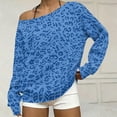 thumbnail image 3 of 2026 Leopard Sweatshirt for Womens Off The Shoulder Oversized Tops, XL, 3 of 5