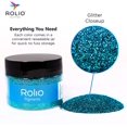 thumbnail image 2 of Rolio Holographic Craft Glitter - Pure Glitter - Cosmetic Grade Glitter for Resin, Makeup, Face & Body Art, Craft Supplies, Nail Decoration - One Jar - 28 Grams - Caribbean Ocean, 2 of 5
