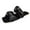 Black, variant on VerPetridure Women's Platform & Wedge Sandals Women's Summer Flat Fashion Casual Daily Slippers Outdoor Pleated Slip On Shoes