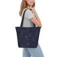thumbnail image 2 of Horeoi Navy Dark Blue Print Shoulder Bag for Women Large Capacity Zipper Tote for Shopping Beach Travel Gym with Inner Pocket, 2 of 7