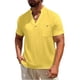 thumbnail image 2 of Ceisia Men's Relaxed Fit Short Sleeve Henley Tee with Chest Pocket Casual Summer Top Yellow XXL Gifts, 2 of 9
