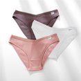 thumbnail image 3 of FINETOO 3 uds M-4XL bragas de algodón para mujer, ropa interior Sexy con cintura en V, bragas de talla grande, calzoncillos cómodos sólidos para mujer, lencería, 3 of 5