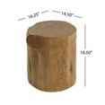 thumbnail image 3 of Christopher Knight Home Rustic 16.25" Side Table, Hand-Painted Faux Wood, Indoor/Outdoor, Light Brown, 3 of 7