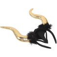 thumbnail image 3 of Devil Horn Headband Costume Accessory For Kids And Adults Extra Large Golden Horn Shape Decorations For Halloween 1Set, 3 of 5