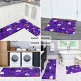 thumbnail image 5 of Halloween Purple Spider Web Pattern Kitchen Rugs Sets Of 2,Anti Fatigue Kitchen Mat Rugs Non Slip Washable,Decorative Kitchen Floor Mats for Kitchen,Sink,Laundry,17"x30"+17"x47", 5 of 7