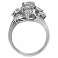 thumbnail image 4 of Womens Silver Ring High polished (no plating) Stainless Steel Ring with AAA Grade CZ in Clear TK074, 4 of 5