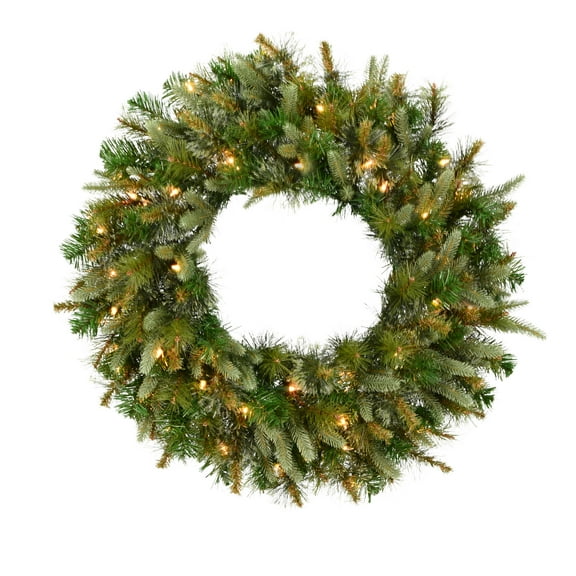 Vickerman 36" Cashmere Artificial Christmas Wreath, Clear Dura-lit Incandescent Lights