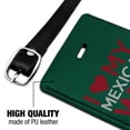 thumbnail image 3 of I Love My Mexican Wife Rectangle Leather Luggage Card Suitcase Carry-On ID Tag, 3 of 7