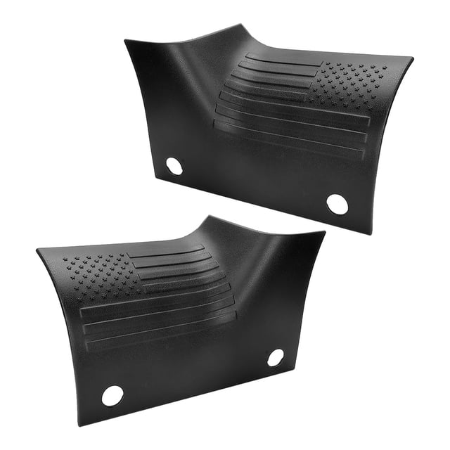2 piezas de cubierta protectora para capó de motor, color negro, estilo bandera de EE. UU., compatible con Jeep Wrangler JL 18'19