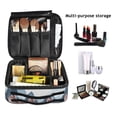 thumbnail image 2 of FORMRS Travel Makeup Bag Large Capacity Train Case Cosmetic Organizer with Adjustable Dividers, Art Mountain and Sun Pattern, 2 of 8