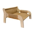 thumbnail image 3 of Cama para Gatos Cama Rascador de Madera Tumbona Y Sofá para Animales Diseño Elevado Que Promueve Un Descanso Cómodo Adecuado para El Bienestar de Su Tejido de ratán, 3 of 10