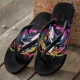 thumbnail image 3 of POLERO Womens English Bulldog Flip Flops Non-Slip Rubber Sole Soft Beach Sandals for Woman Daily Walking, 3 of 7